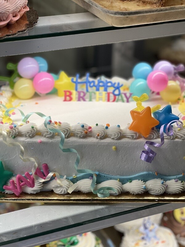 Birthday Balloon 1/4 sheet cake