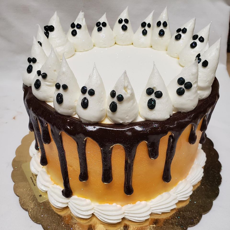Ghost Drip Cake