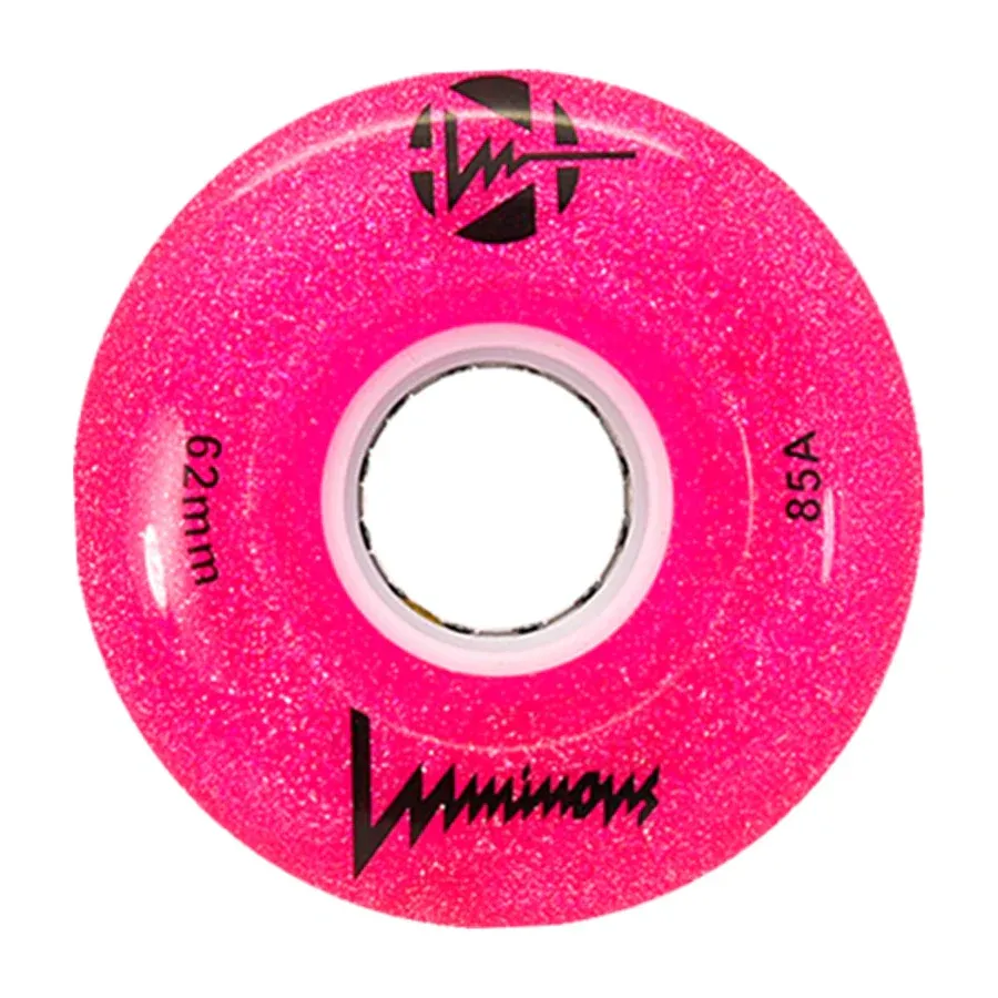 Luminous Quad wheels Glitter Pink