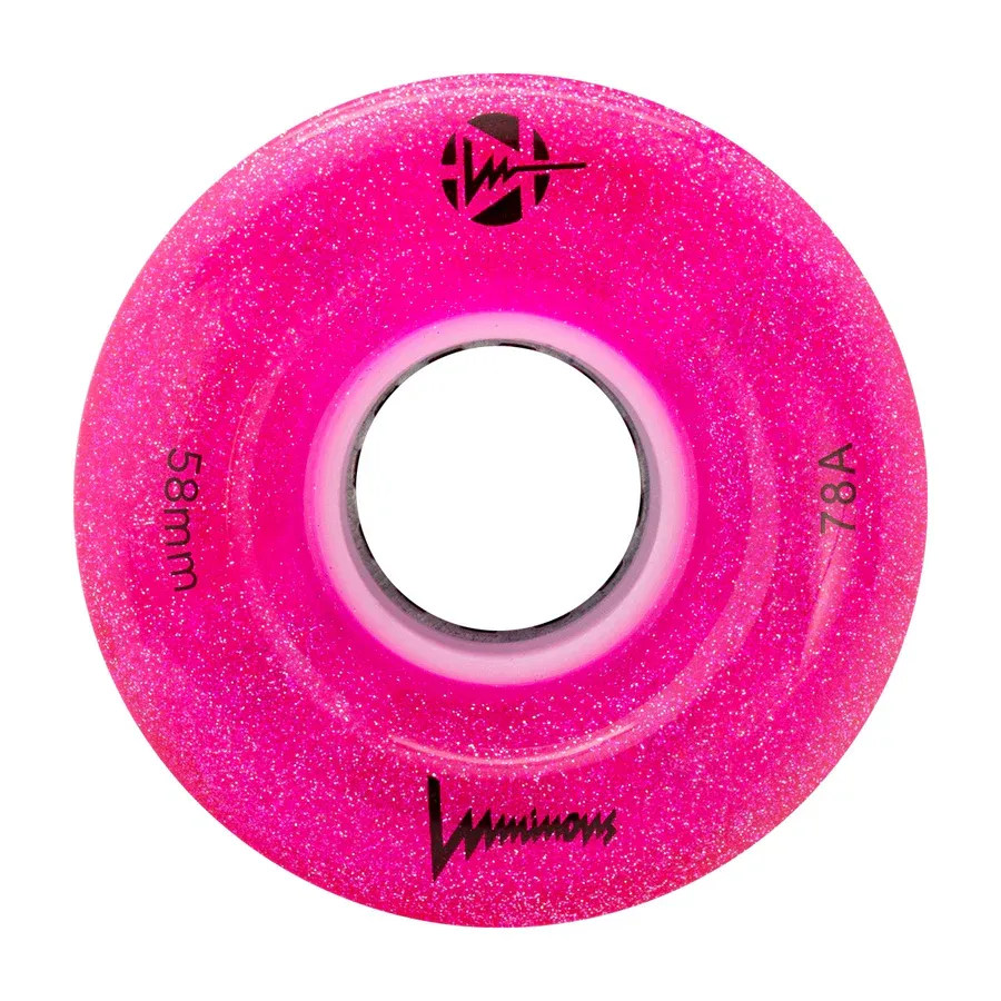 Luminous Quad wheels Glitter Pink