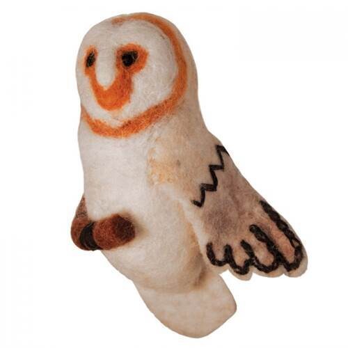 Barn Owl - Hand-Felted Ornament