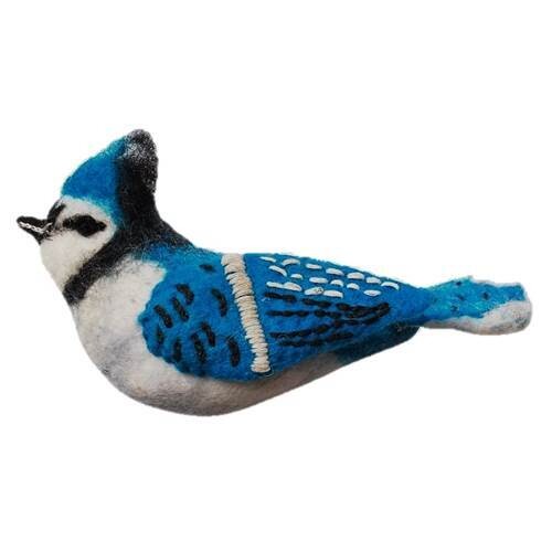 Blue Jay - Hand-Felted Ornament