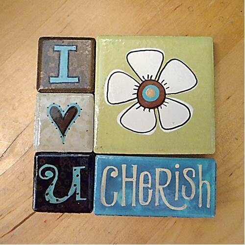 Love &amp; Cherish - Set of 5 Magnets