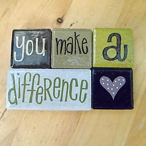 You Make A Difference - Set of 5 Magnets
