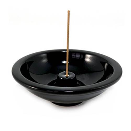 Ebony - Stoneware Wheel Incense Burner