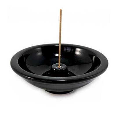 Ebony - Stoneware Wheel Incense Burner