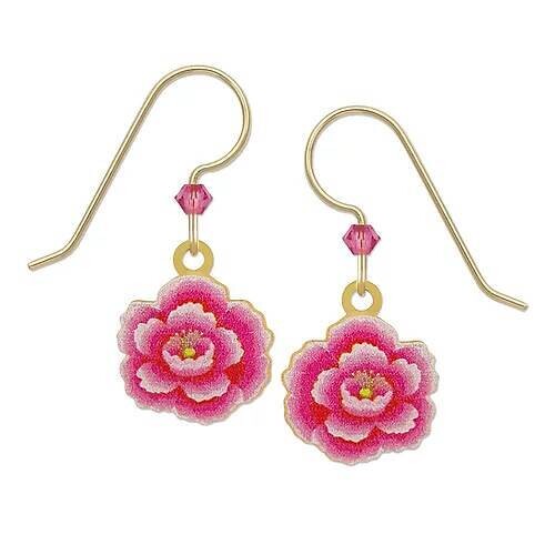 Pink Flower Earrings