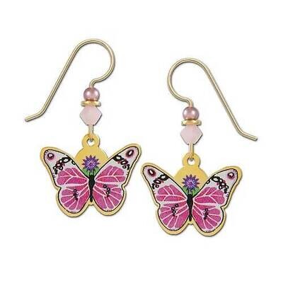 Pink Butterfly Earrings