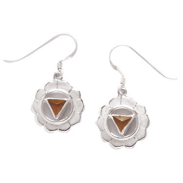 Solar Plexus Chakra Earrings with Citrine