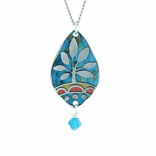 Silver Tree of Life Against a Turquoise Sky