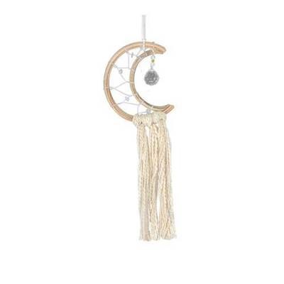 Moon and Crystal Star Dream Catcher - small