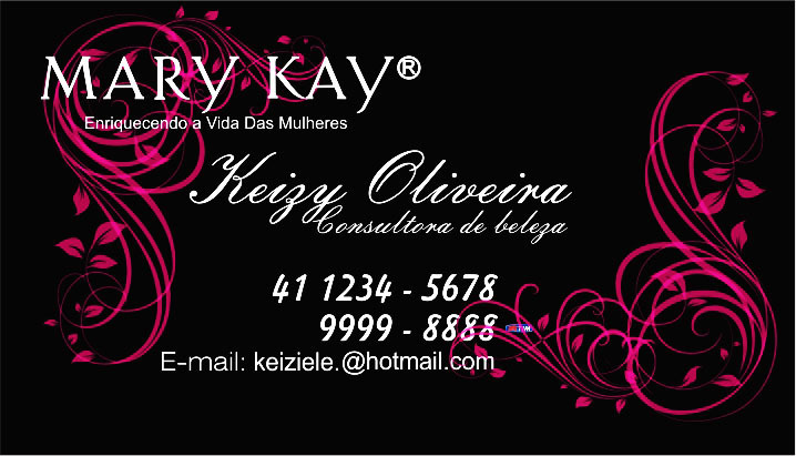 Modelo N389 - Cartao de Visita Mary Kay Modelo N389 - Cartao de Visita Mary Kay