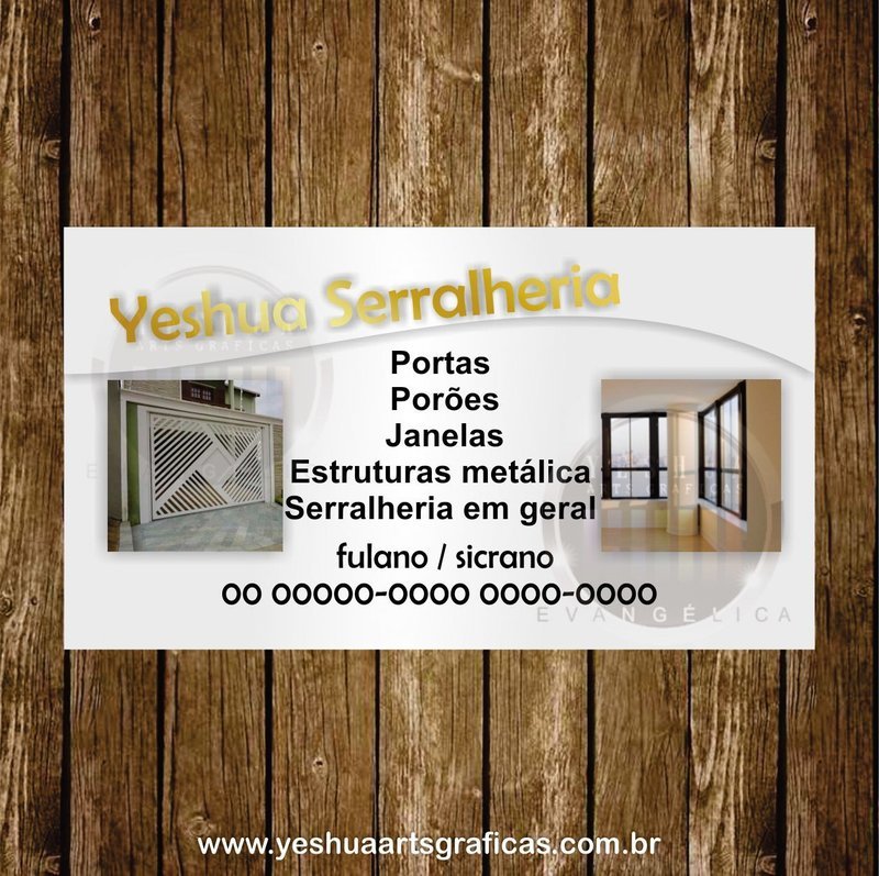 Modelo N642 - Cartão de Visita Serralheria Modelo N642 - Cartão de Visita Serralheria