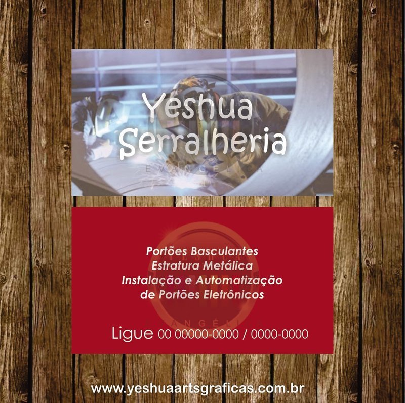 Modelo N647 - Cartão de Visita Serralheria Modelo N647 - Cartão de Visita Serralheria