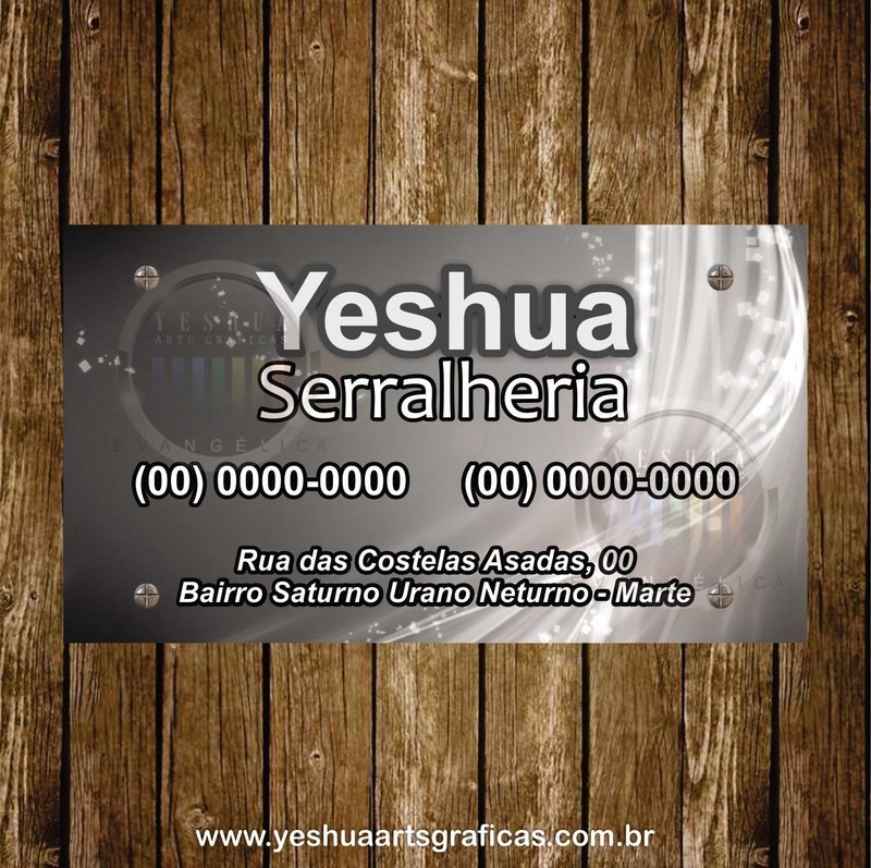 Modelo N651 - Cartão de Visita Serralheria Modelo N651 - Cartão de Visita Serralheria