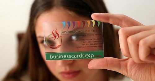 Cartão de Visita PVC 0,3 Transparente ou Branco 8,5x5,4 | 50 Unidades