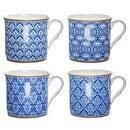 HERITAGE - Fine Bone China Moroccan Blue Princess Mug 400ml Set of 4