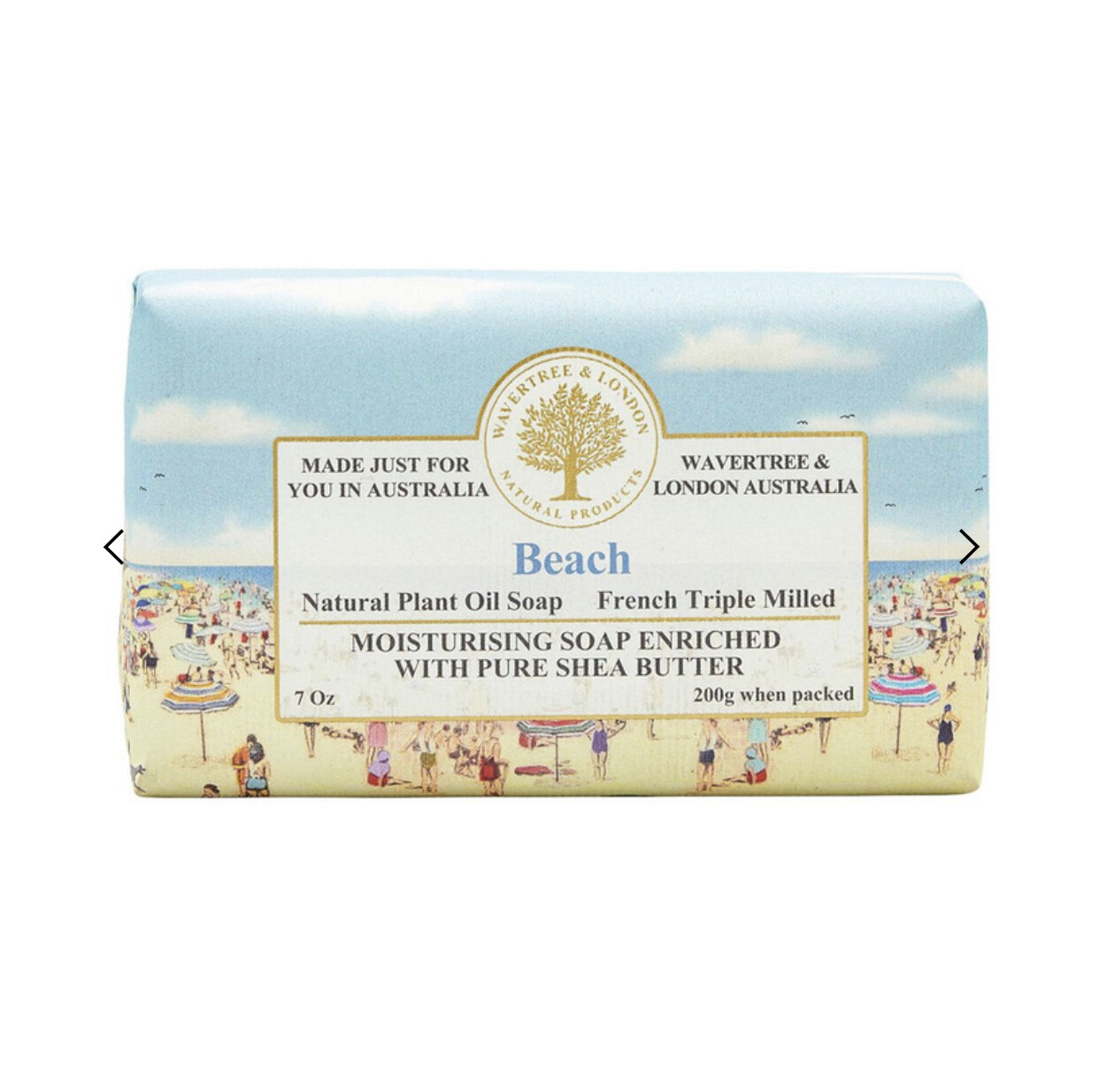 WAVERTREE &amp; LONDON - SOAP - BEACH (enriched w. pure shea butter) 200g/7oz