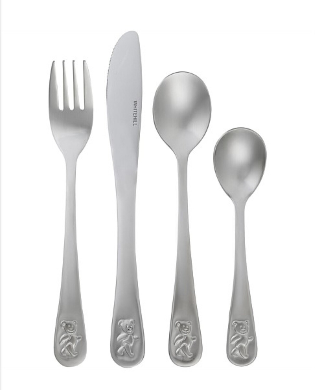 WHITEHILL - Childrens Cutlery Set (4pce) - Teddys Table  - Stainless Steel