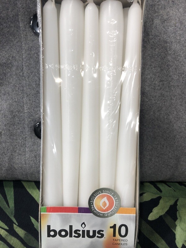 BOLSIUS - Tapered Candles x 12  white