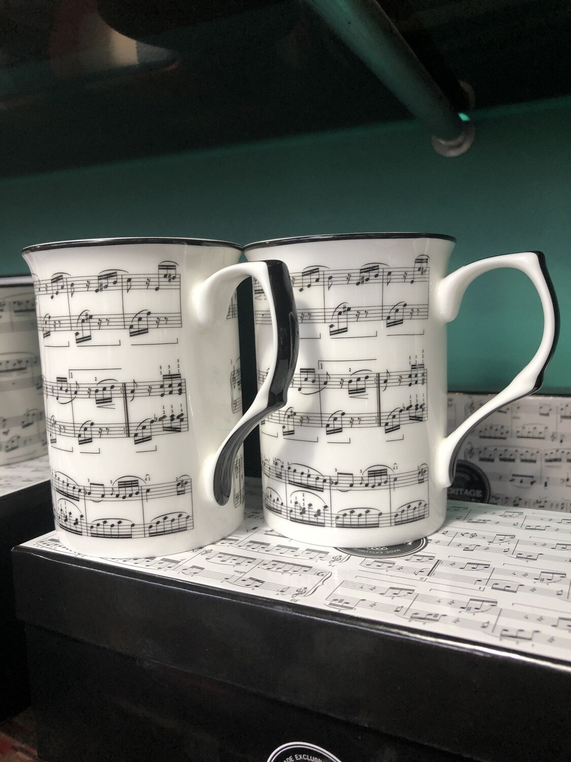 HERITAGE - Fine China Sheet Music Mug Set of 2