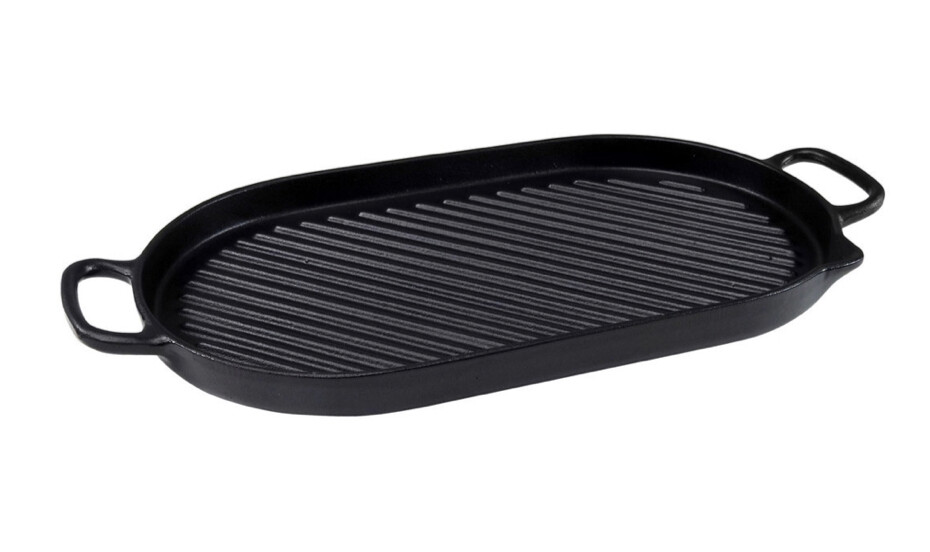 CHASSEUR - Cast Iron  Stove Top Oval Grill 42x20cm Black Onyx
