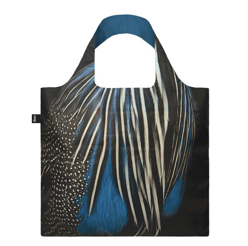 LOQI - Reusable Shopping Bag,  National Geographic Collection - Guineafowl
