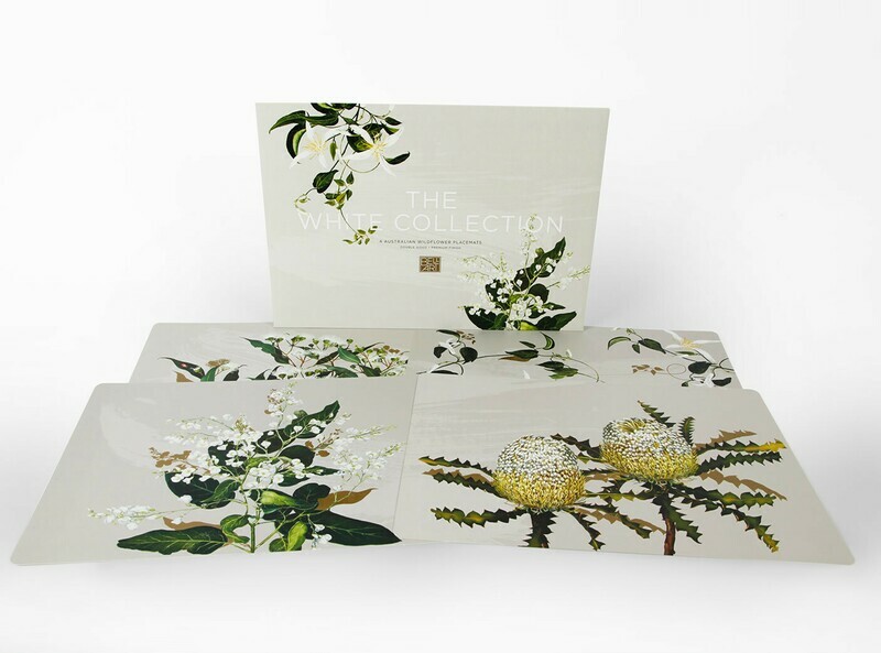 BELL ART - WHITE COLLECTION  Placemats Set of 4
