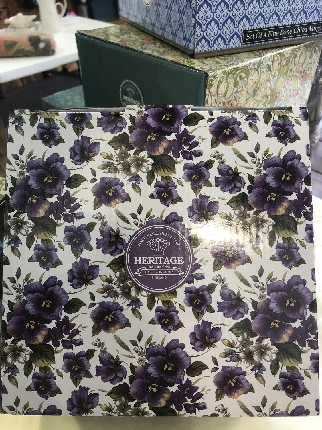 HERITAGE -  Mugs set4 - Summer Pansy - Fine Bone China
