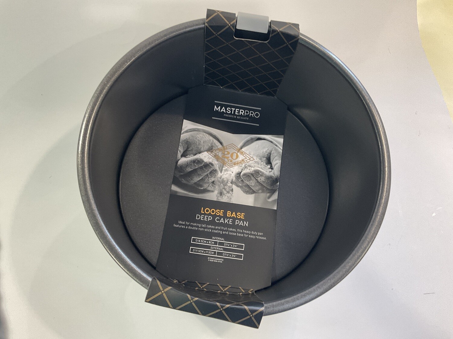 MASTERPRO- Loose Base Deep Cake Pan 18.5 x 8cm