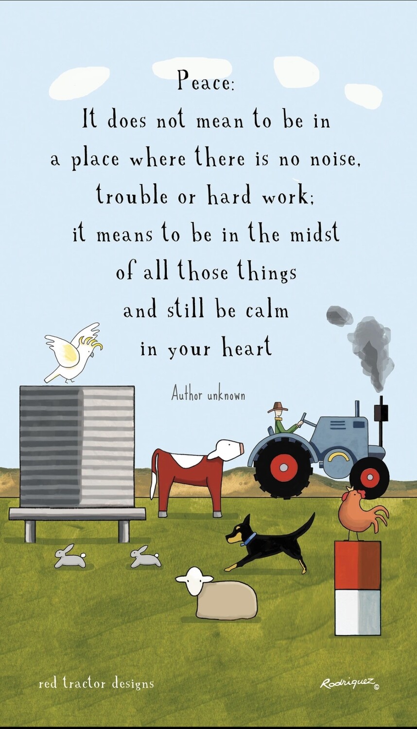RODRIGUEZ - Tea Towel - Red Tractor Designs - Keeping Calm