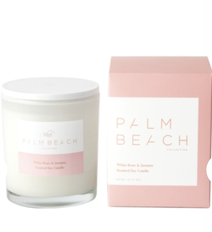 PALM BEACH - White Rose & Jasmine 
420g Standard Candle