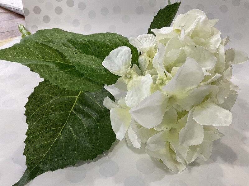 KATYKIA -faux hydrangea stem-white
