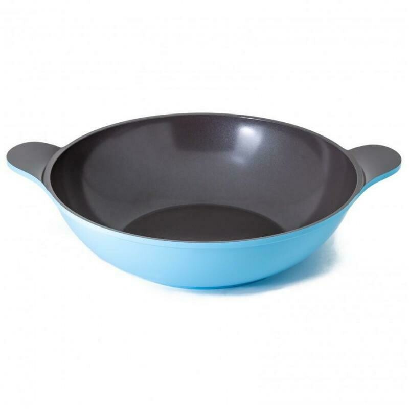 NEOFLAM - Eela Collection Two Handles Wok Pan With Glass Lid Induction 36cm