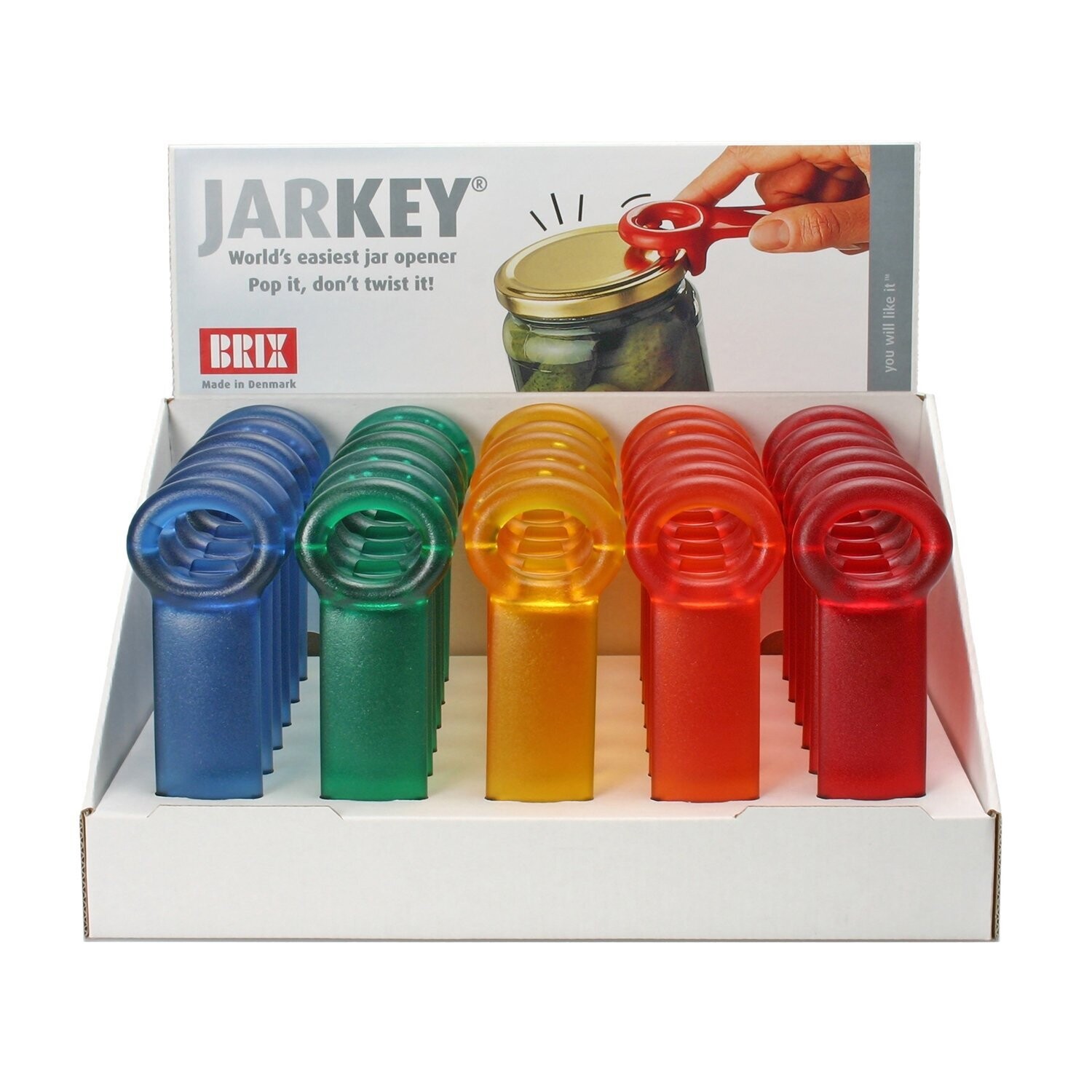 BRIX-JARKEY Jar Opener cdu30-4 assorted colours