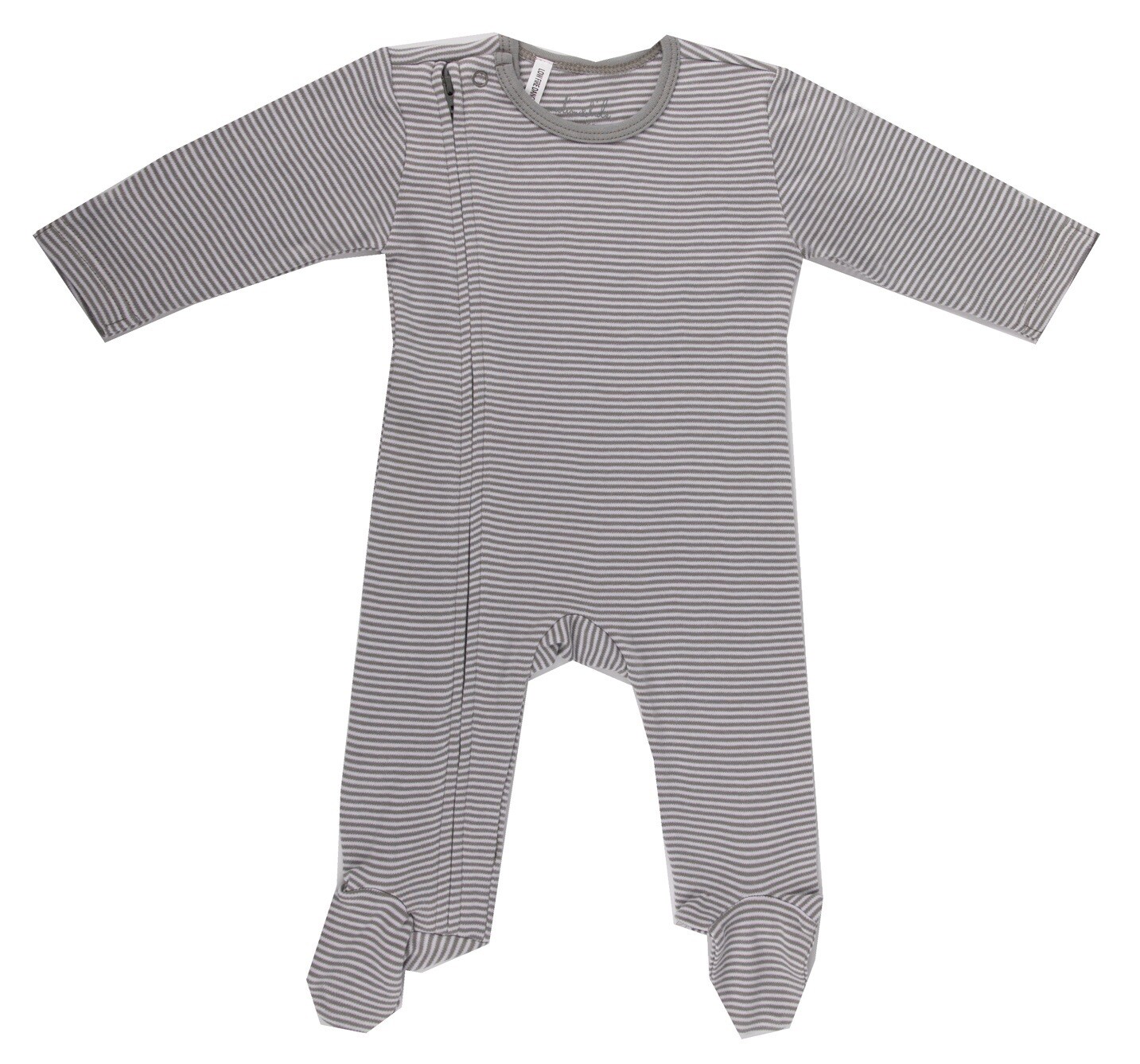 EMOTION & KIDS - Outfit with feet (0-3 Months) - Grey Marl Fine Stripe
