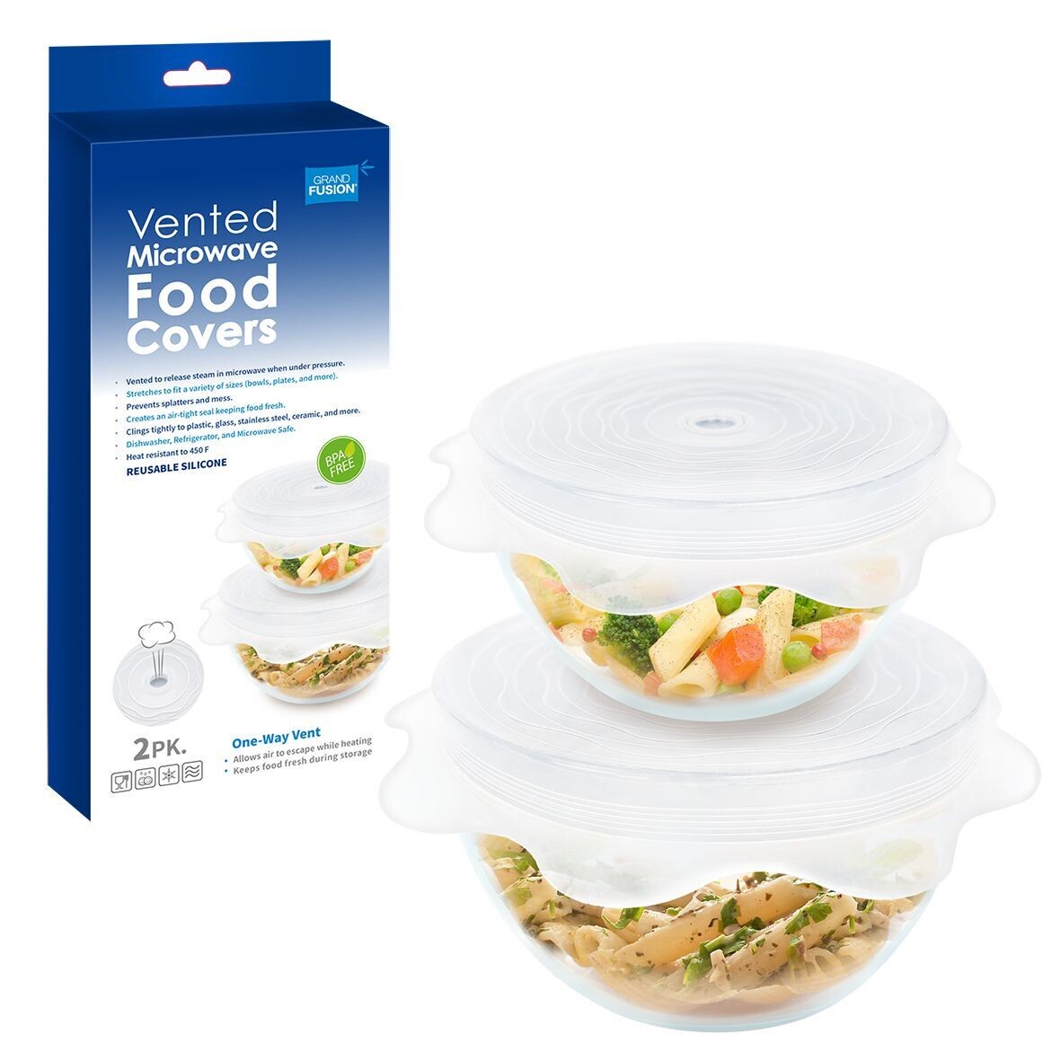 Grand Fusion Vented Microwave Food Covers