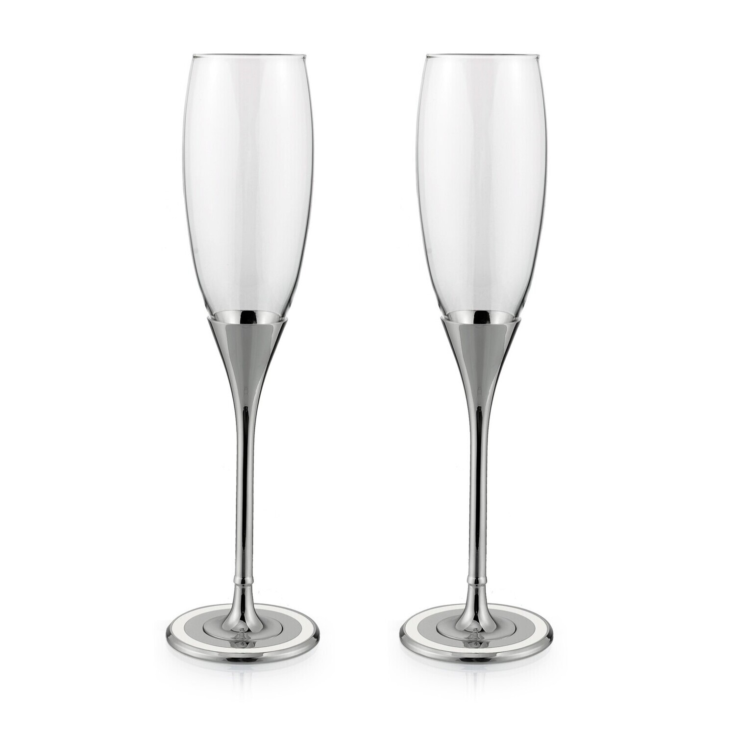 WHITEHILL Winter Wonderland - Nickel Plated, White Epoxy Flute Pair