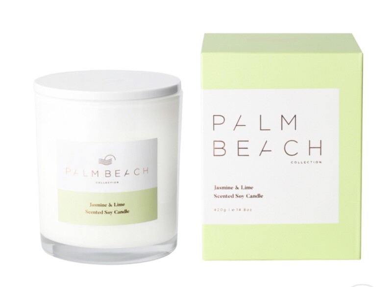 PALM BEACH Jasmine & Lime 
420g Standard Candle