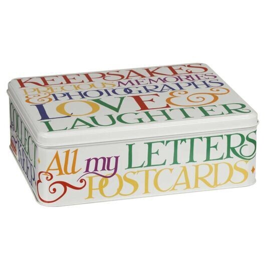 EMMA BRIDGEWATER - Rectangular Tin Extra Large - Rainbow Toast - Letters