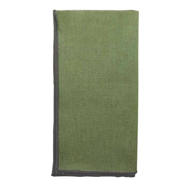 MADRAS LINK - Napkin  Jetty Embroidered S/4  - Sage / Dark Green