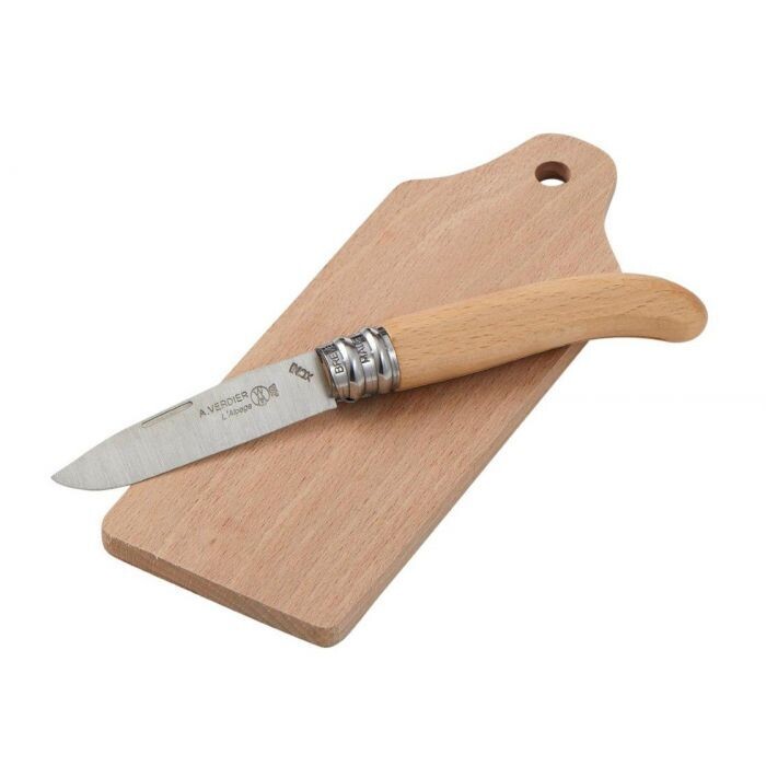 ANDRE VERDIER Picnic Chopping Board and Folding Knife Stainless Steel/Beechwood Knife 21X8X3CM/Board 21X8X1CM