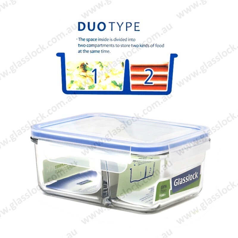GLASSLOCK - Duo Lunch  Jar 1000ml