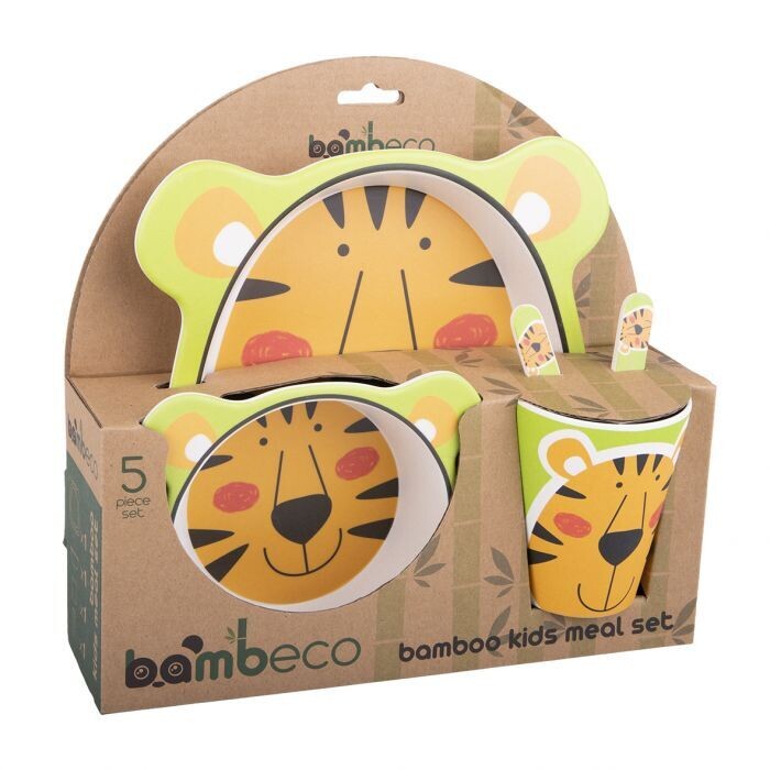 BAMBECO = 5pce Bamboo Kids meal set  TIGER