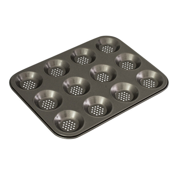 BAKEMASTER - Perfect Crust 12cup Shallow Muffin Pan 32cm(L)/24cm(W)