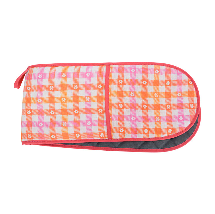 ANNABEL TRENDS Linen Double Oven Mit - Daisy Gingham