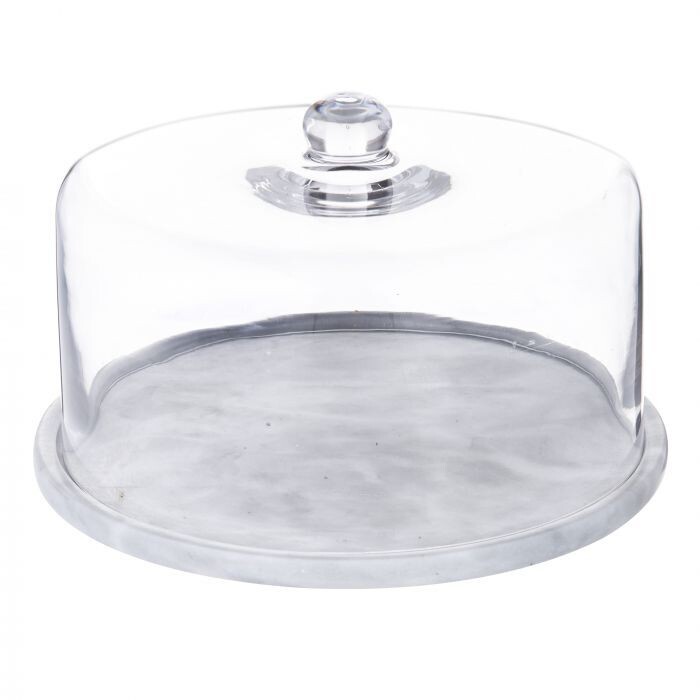 DAVIS & WADELL - Nuvolo Marble and Glass Conical Cake Dome