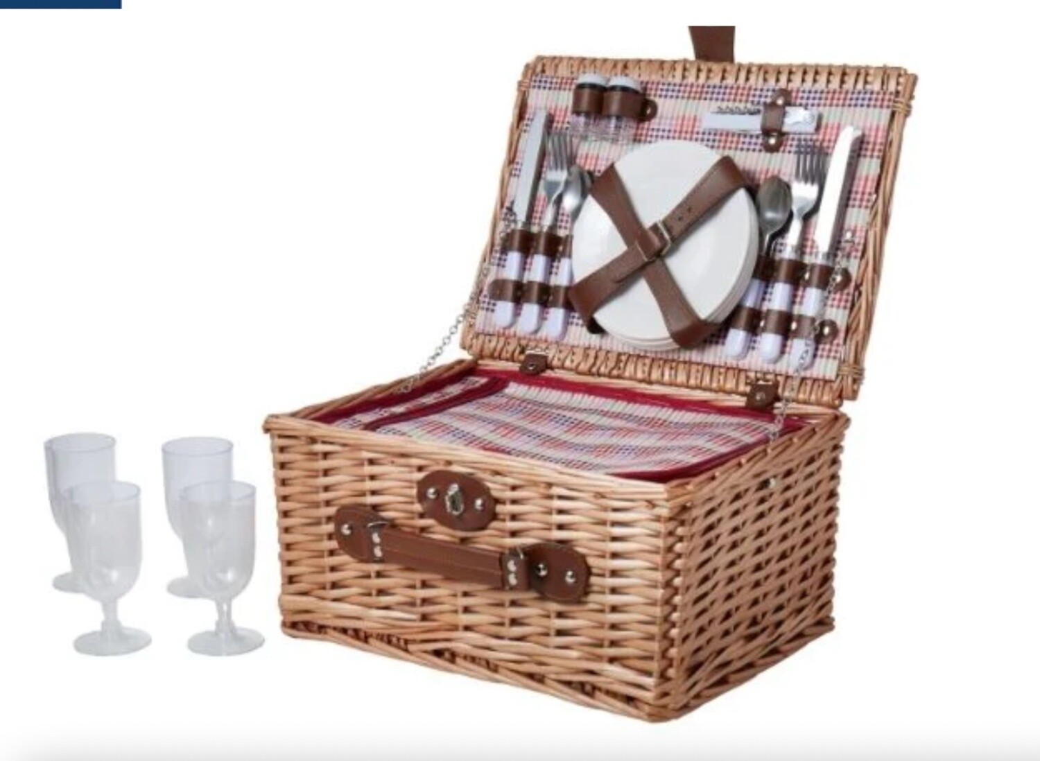 AMALFI - Carousel 4Person Picnic Basket with Cooler