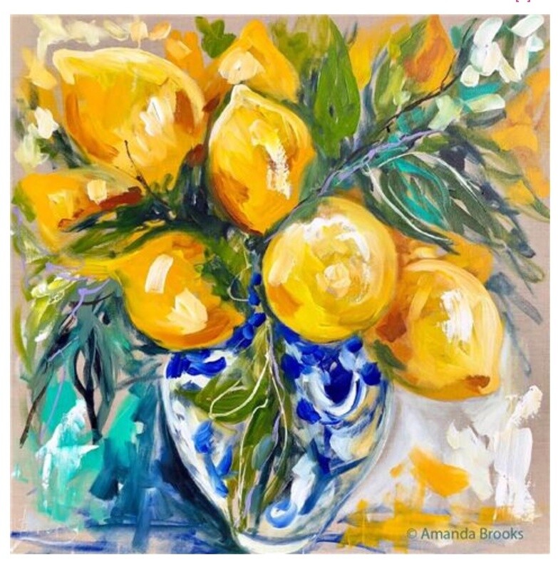 LILLI ROCK - Coasters - Aimee Lemon Vase Set/4