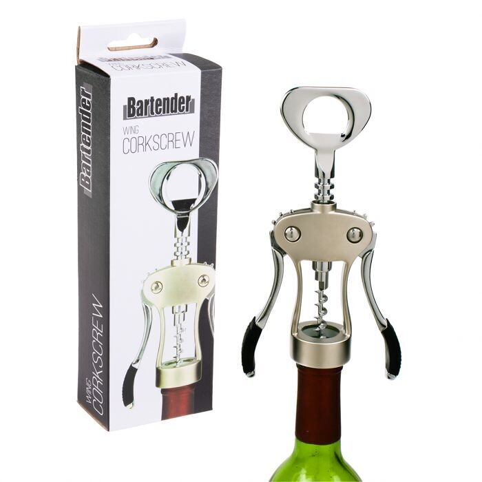 BARTENDER - Heavy Duty Winged Corkscrew